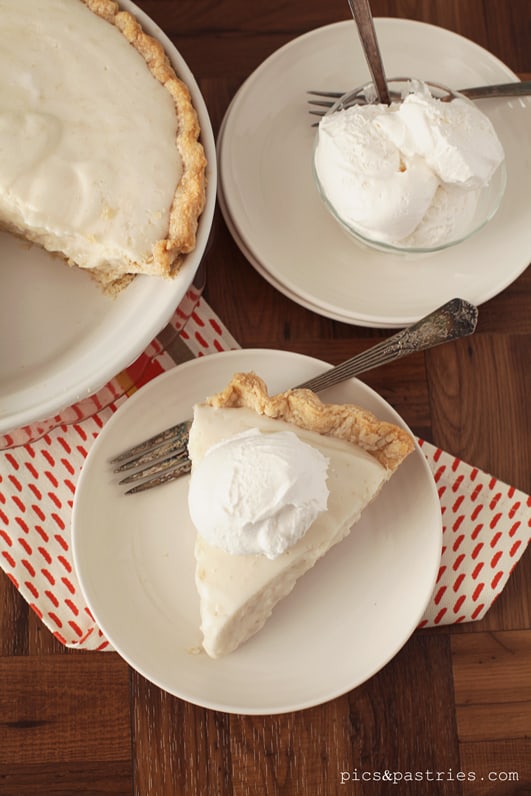 white pie slice