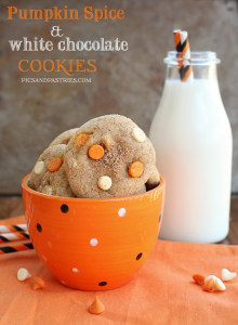 pumpkin spice and white chocolate cookies