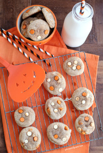 pumpkin spice and white chocolate cookies