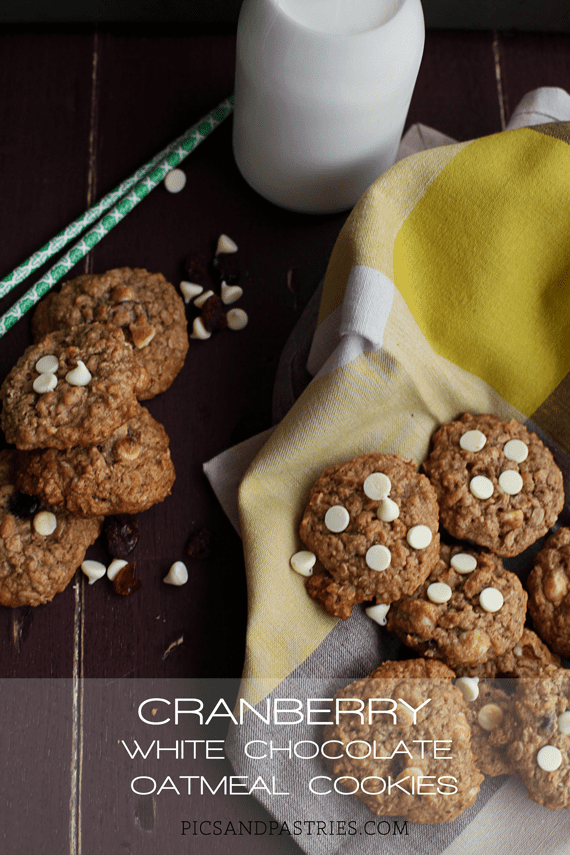 Cranberry white chocolate oatmeal cookies