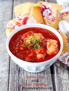Tomato Soup with Basil Dumplings