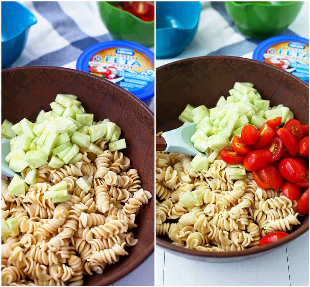 pasta salad with feta cheese