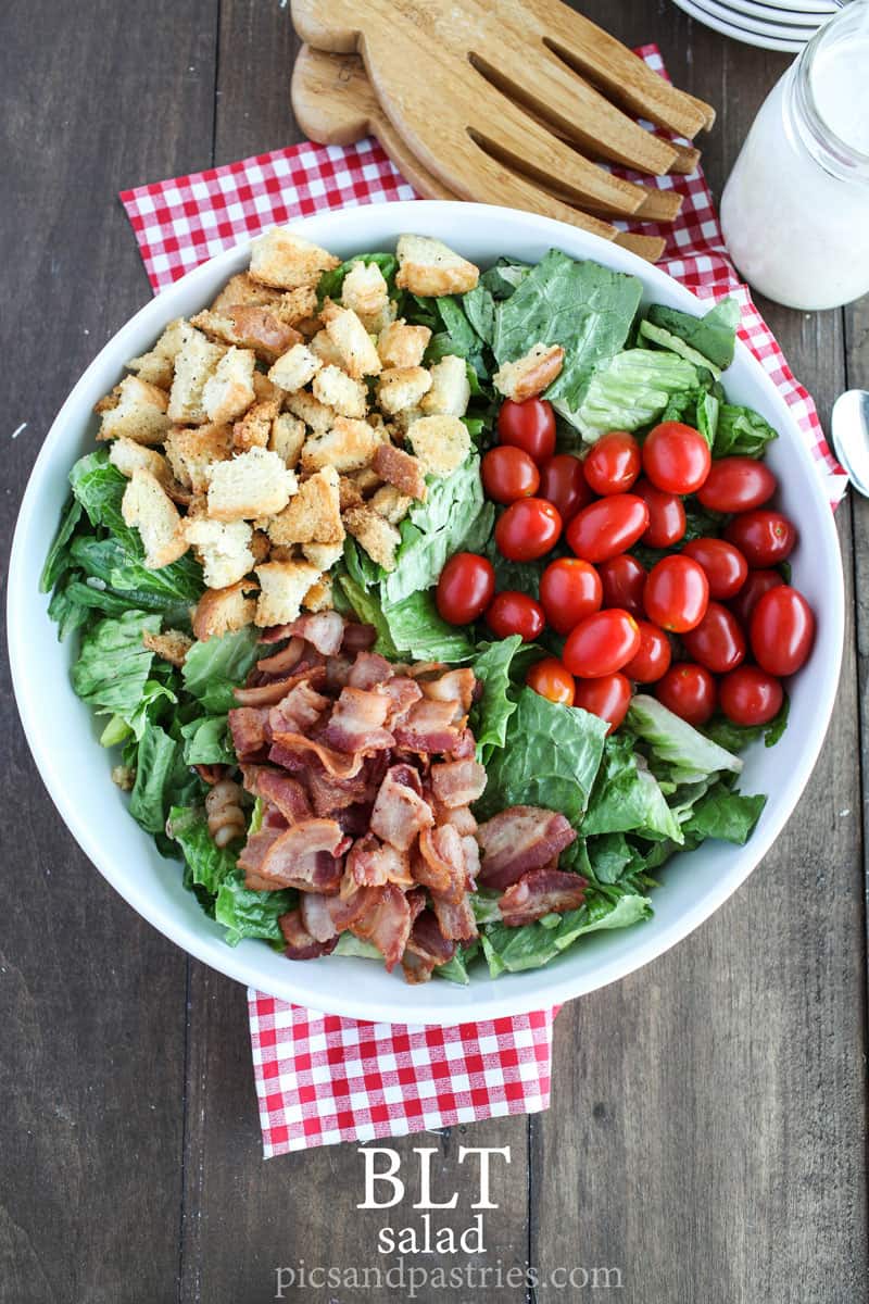 BLT Salad with parmesan buttermilk dressing