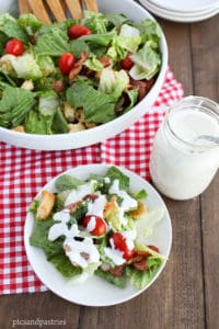 BLT Salad with homemade croutons