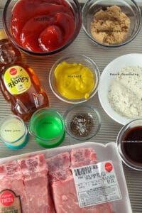 all ingredients that are used to make slow cooker country ribs