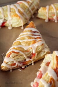 Puff pastry cherry turnovers