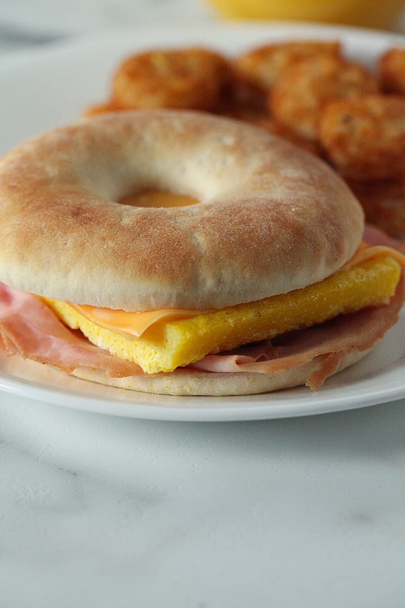 bagel thin breakfast sandwich